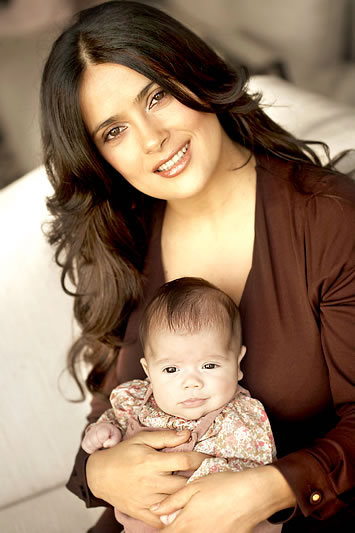 salma hayek children. Salma Hayek and daughter