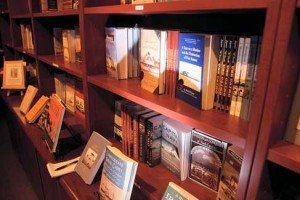 Mike Haskey mhaskey@ledger-enquirer.com This is the shelf near the rear of the gift shop at the National Civil War Naval Museum where books have supposedly flown off and landed as far as 7 feet away