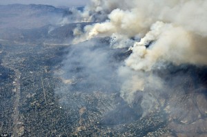 San Gabriel mountain fires.