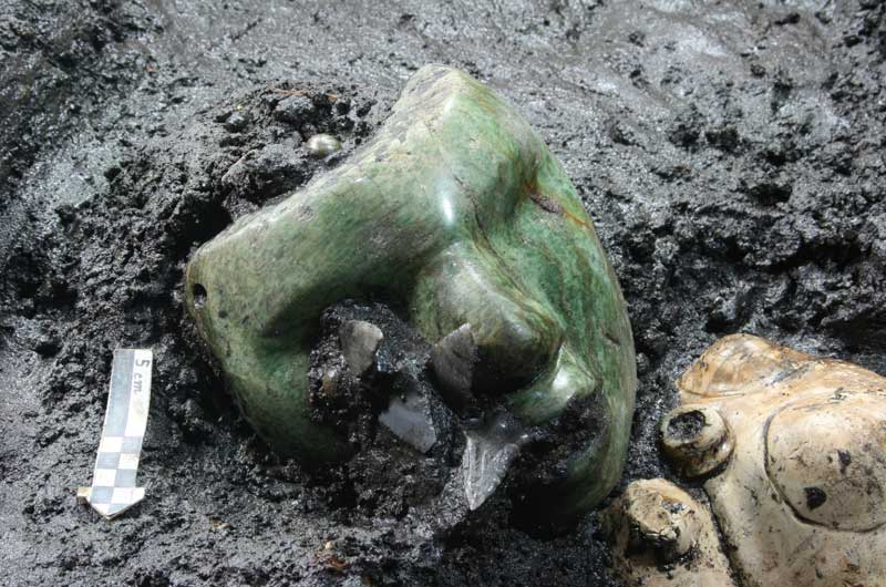 Green Mask Found Underneath Mexican Pyramid