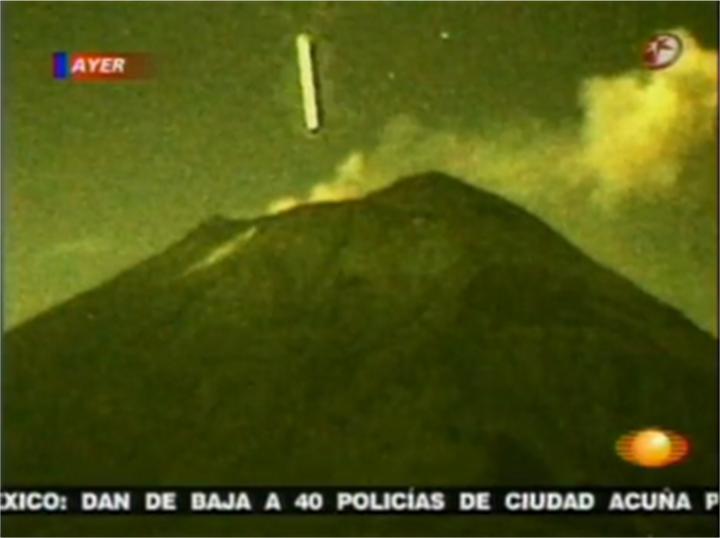 Video: UFO Streaks Into Volcano
