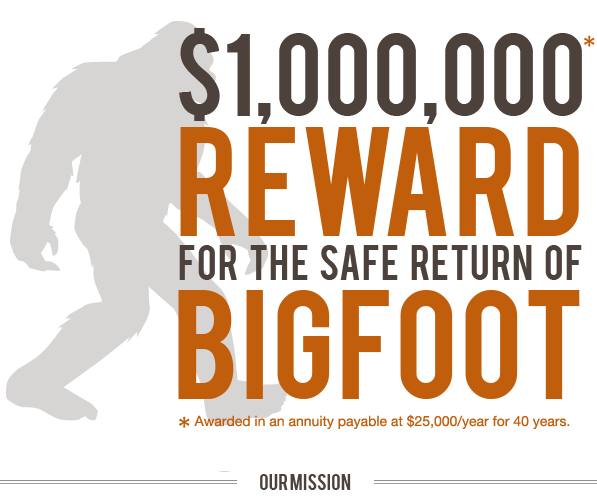 Beer Company Offers $1 Million Reward For Bigfoot