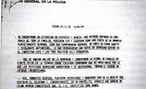 Official Vallecas Police report